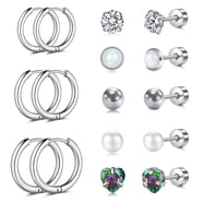 AeraVida Minimalist Oval .925 Sterling Silver Stud Earrings - 4mm X 6mm Shiny Post Earrings For Women