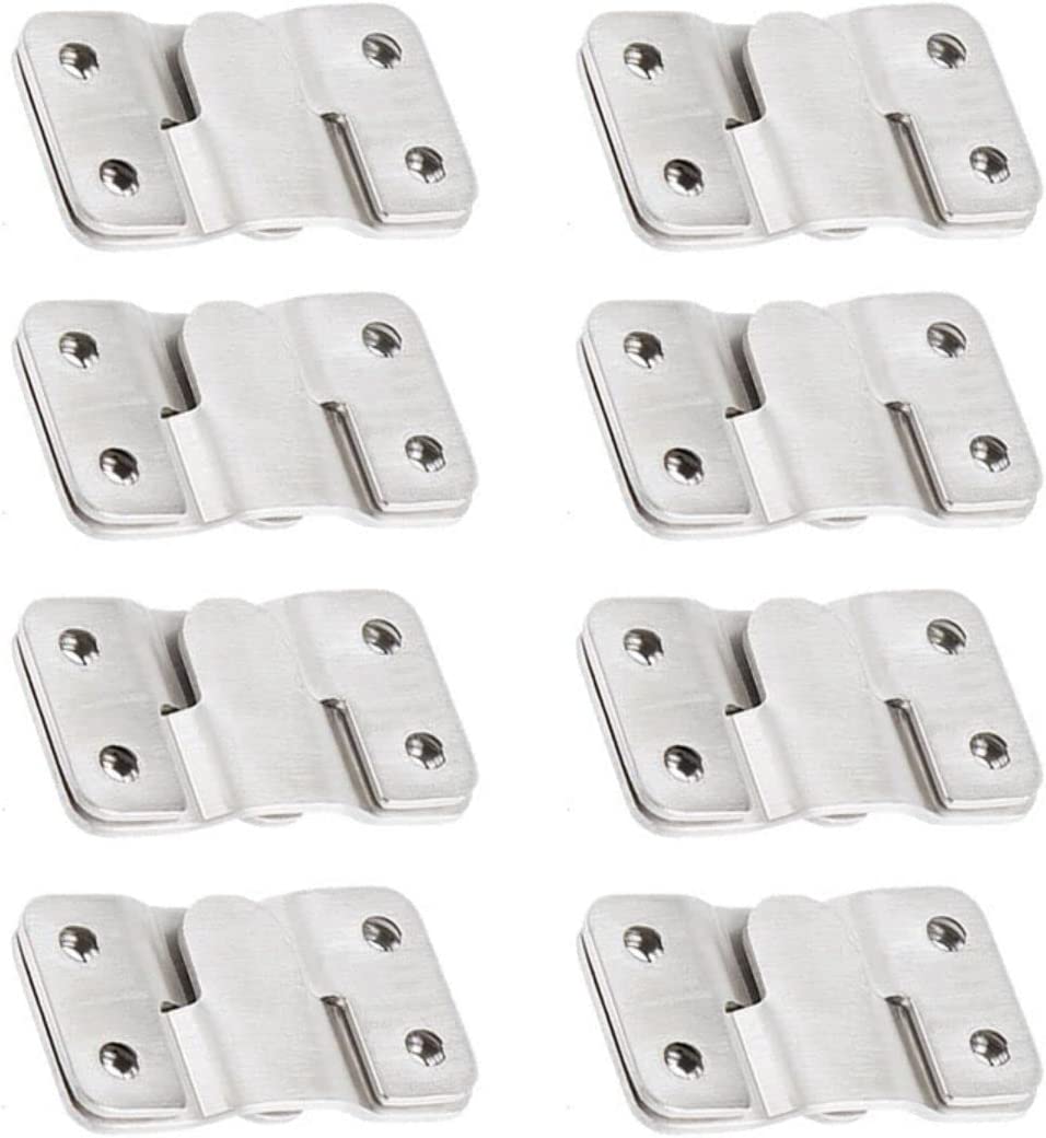 8Pairs Stainless Steel Interlock Hanging Buckle,Flush Concealed Mount ...