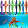 thumbnail image 1 of 8Pc 5" Underwater Diving Torpedoes Sharkpedo, Kids Pool Dive Throw Toypedo Sharks Glides Up to 20 Feet Fun Water Games for 3Y+ Boys and Girls, 1 of 5