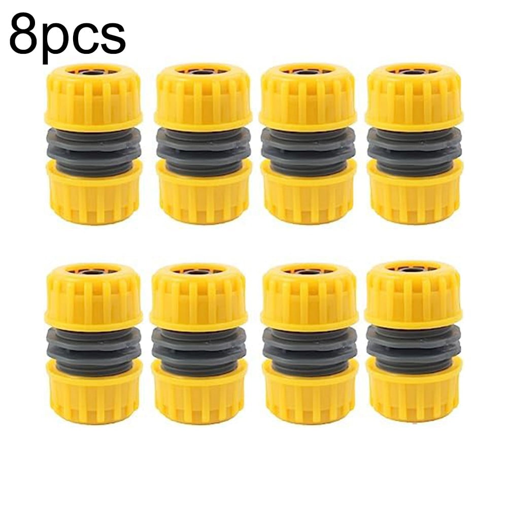 8Pc Double Plug Hose Connector For 1/2 Garden Hoses Repair Garden Hose
