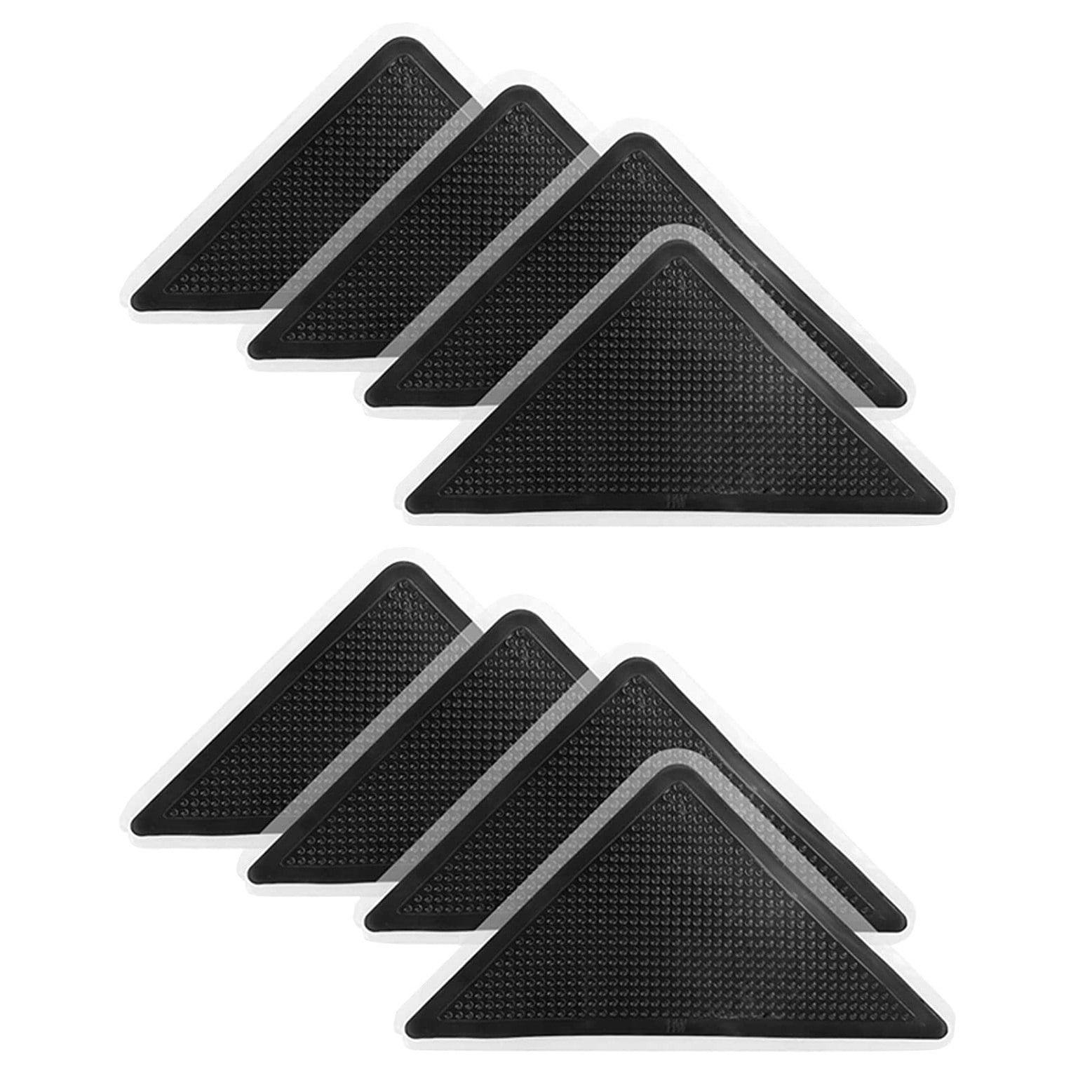 8Pc Rug Gripper with 8Pcs Auxiliary Stickers Double Sided Anti Curling