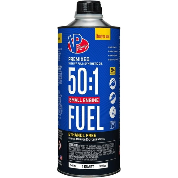 VP Racing 6235 SEF 50:1 Premixed 2-Cycle Small Engine Fuel, 8 Quarts