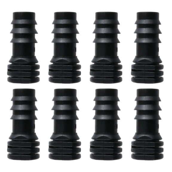 8Pcs 1/2inch 16mm Garden Barbed Connector Drip Irrigation Hose Connector Soaker Hose Connectors Hose End Stop