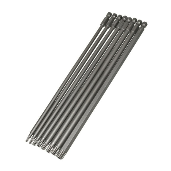 8Pcs 1/4" Hagonal Drill Screwdriver Bit Set 200mm 7.9" Bit Star Screw Magnetic Star Screw Driver Drill Bit