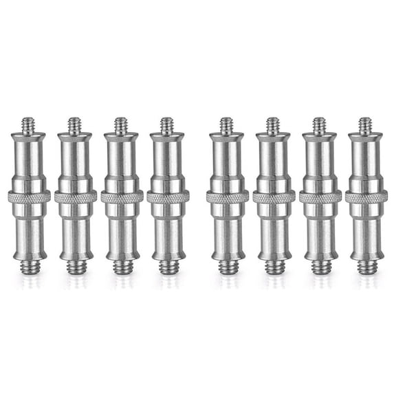 8Pcs 1/4Inch to 3/8Inch Male Thread Adapter Double-Ended Spigot Stud Male Adapter Camera Screw Photograph Hand Tool