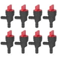 8Pcs 1/4in Fuel Cut Off Valve 90 Degree Shut Off Valve Straight Gas