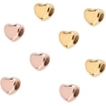 thumbnail image 1 of 8Pcs 10.5mm Stainless Steel Heart European Beads Heart Large Hole Beads Spacer Beads Metal Heart Loose Beads 5mm Hole Valentine's Day Beads for Jewelry Making DIY Findings, 1 of 9
