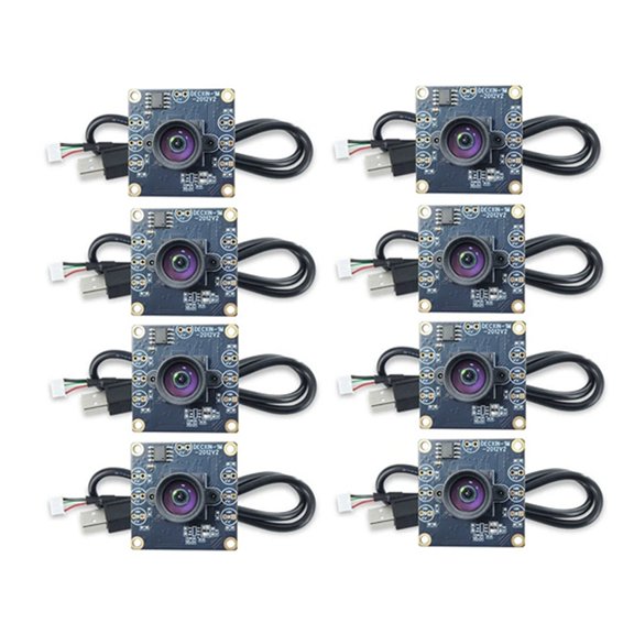 8Pcs 100 Degree Camera Module 1MP OV9732 1280x720 USB Free Driver Manual Focus with 3 Meter Cable for WinXP/7/8/10,As Shown