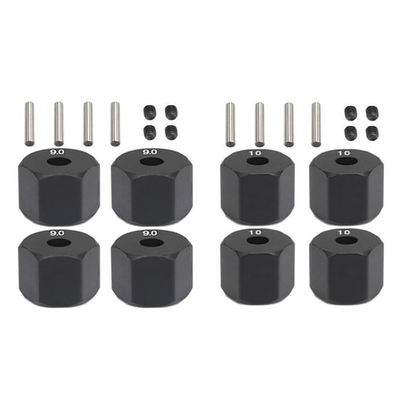 8Pcs 12MM Wheel Hex Hub Thickness for 1/10 RC Crawler Axial SCX10 Traxxax Trx4 RC Car Part,9mm & 10mm