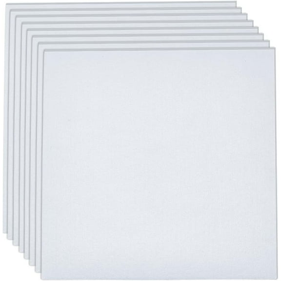 8Pcs 12x12inches Felt Fabric Sheets for DIY Crafts Squares Self Adhesive Felt Fabric 3mm/0.1Inches Thick Stick Felt Fabric for Sewing Patchwork Material (White) White