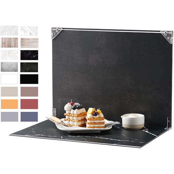 8Pcs 16Patterns Table Top Small Food Background Kit Makeup Product Shooting Backdrop Photo Board Photography for Mini Items and Video Recording(Small Size 16.5x11.7in)