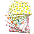 thumbnail image 1 of 8Pcs 18x22 inch Quilting Cotton Fabric Squares Quilting Supplies Multi-Color Design Printed Floral Fabric for DIY(Fruit), 1 of 14