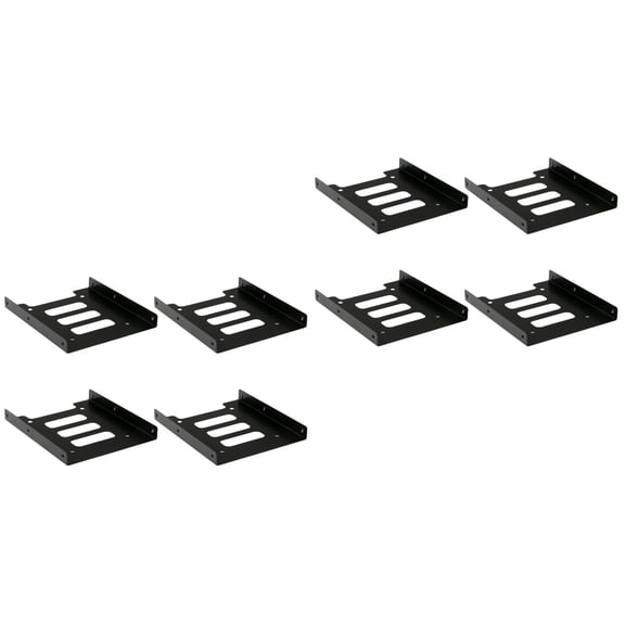 Toyandona Hard Drive Mounting Bracket 2.5 to 3.5 Inch Black Metal for Desktop 8Pcs