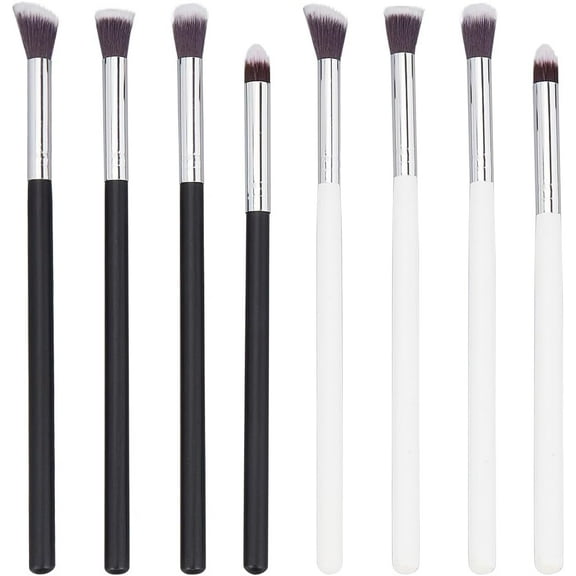 8Pcs 2 Colors Mini Blending Brushes Dry Miniature Painting Set Background Blender Paintbrush Facial Eyeshadow Small Detailed Brush for Card Making Makeup Crafts Artist Cleaning Tools