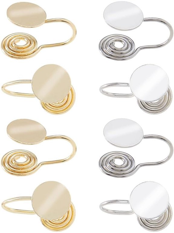 8Pcs 2 Colors Pressure Earrings for Keloids Brass Clip Earrings Spiral Earrings Compression Earrings Adjustable Keloid Earrings for Women Men Ladies