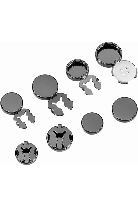 8Pcs 2 Sizes Flat Round Button Covers Flat Round Metal Cuff Cufflinks Men's Shirt Personalized Button Cover Cufflinks Findings