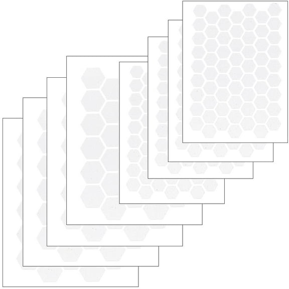 8Pcs 2 Styles Phone Grip Tape Clear Adhesive Traction Rubber Textured Hexagonal Shaped Waterproof Pre-Cut Non Slip Kit Finger Stickers Grip Tape for Handles Mouse Laptop Tablet Gaming DIY DIY