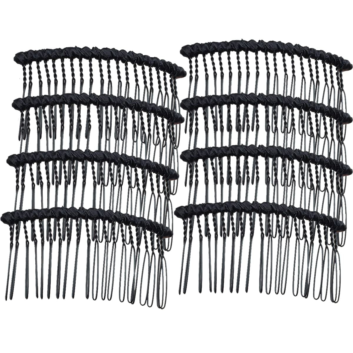 8Pcs 20 Teeth Metal Hair Clip Combs Simple Wire Twist Hair Combs DIY ...