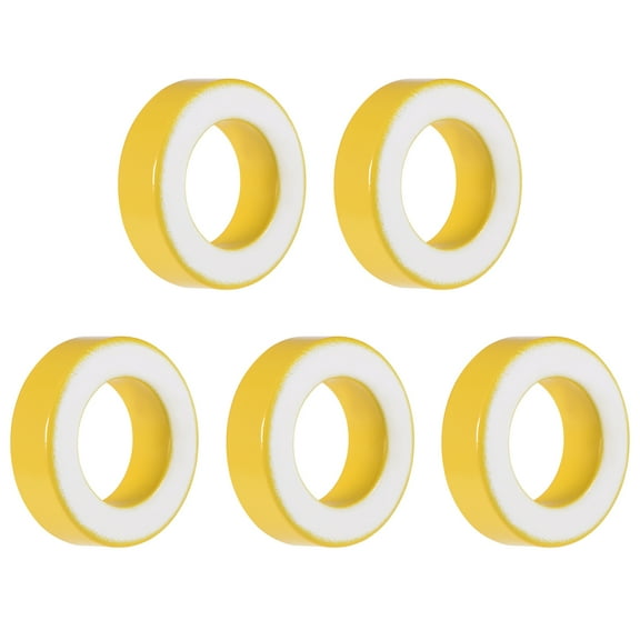 8Pcs 22 x 36.5 x 11mm Ferrite Ring Iron Powder Toroid Cores Yellow White