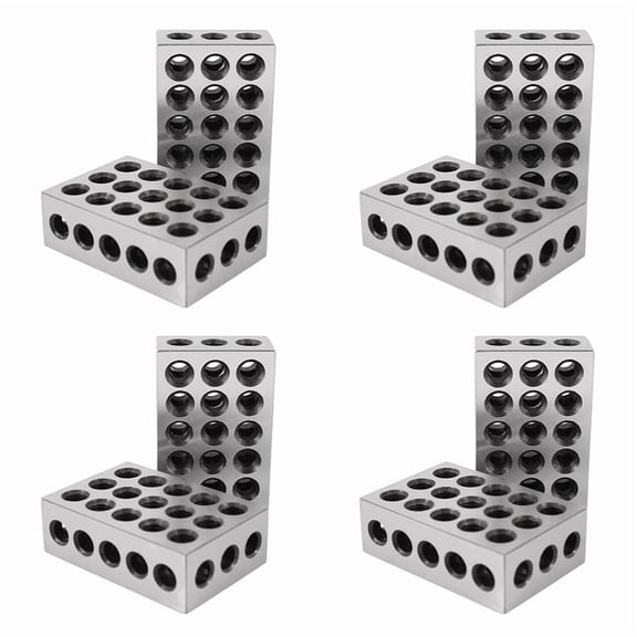 8Pcs 23 Holes 25-50-75Mm Blocks Gauge Hardened Steel Parallel Block Set Matched Machinist Milling Tool