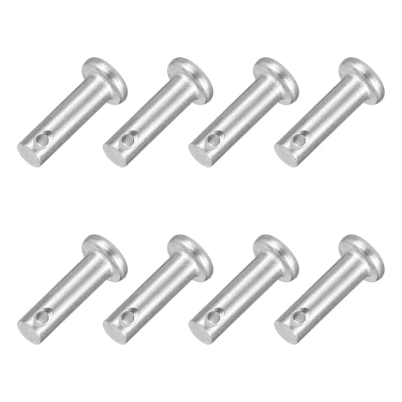 8Pcs 3/16" x 5/8" Single Hole Clevis Pins, 304 Stainless Steel Flat Head Pins