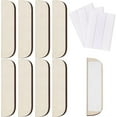 thumbnail image 1 of 8Pcs 3.5 Inch Hinge Repair Kit Wooden Plate Door Hole Cover Wooden Hinge Filler Plate Wood Hinge Repair Kit Kitchen Cabinet Hinges Cabinet Door Hinge Blanks with Double Sided Tapes Wheat 1box, 1 of 9