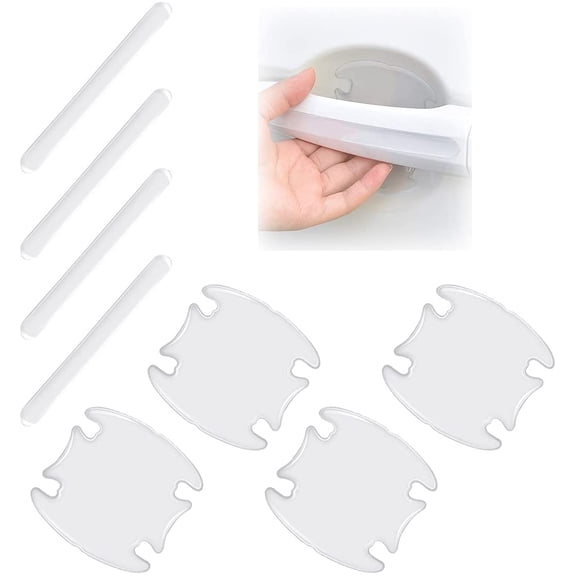 8Pcs 3D Transparent car Door Handle Stickers Door Bowl Paint Anti-Scratch Invisible car Door Handle Scratch Protection Film