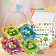 thumbnail image 1 of 8Pcs 4.7*3 Inch Easter Handheld Baskets Bunny Egg Party Gift Bags Gift Boxes,Happy Easter Papper Handle Basket, 1 of 7