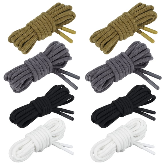 8Pcs 4 Colors Polyester Replacement Drawstring Cords with Alloy Cord Ends for Sports Pants Sweatpants Sweaters Mixed Color 1400~1800x5mm 2pcs/color