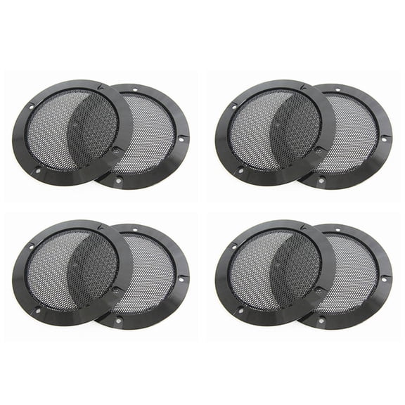 8Pcs 4 Inch Speaker Speaker Grille Speaker Replaceable Round Speaker Protection Grille