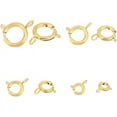 thumbnail image 1 of 8Pcs 4 Sizes 201 Stainless Steel Spring Ring Clasps Real 18K Gold Plated Open Spring Ring with Jump Rings Round Clasps Spring Ring Jewelry Connectors for Jewelry Making, 1 of 9