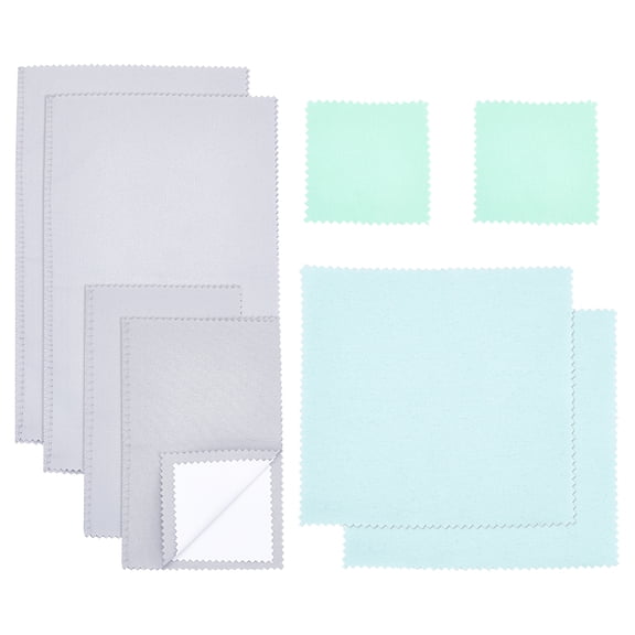 8Pcs 4 Style Silver Polishing Cloth Jewelry Cleaning Cloth Sterling Silver Anti-Cleaner Mixed Color 2pcs/style diy