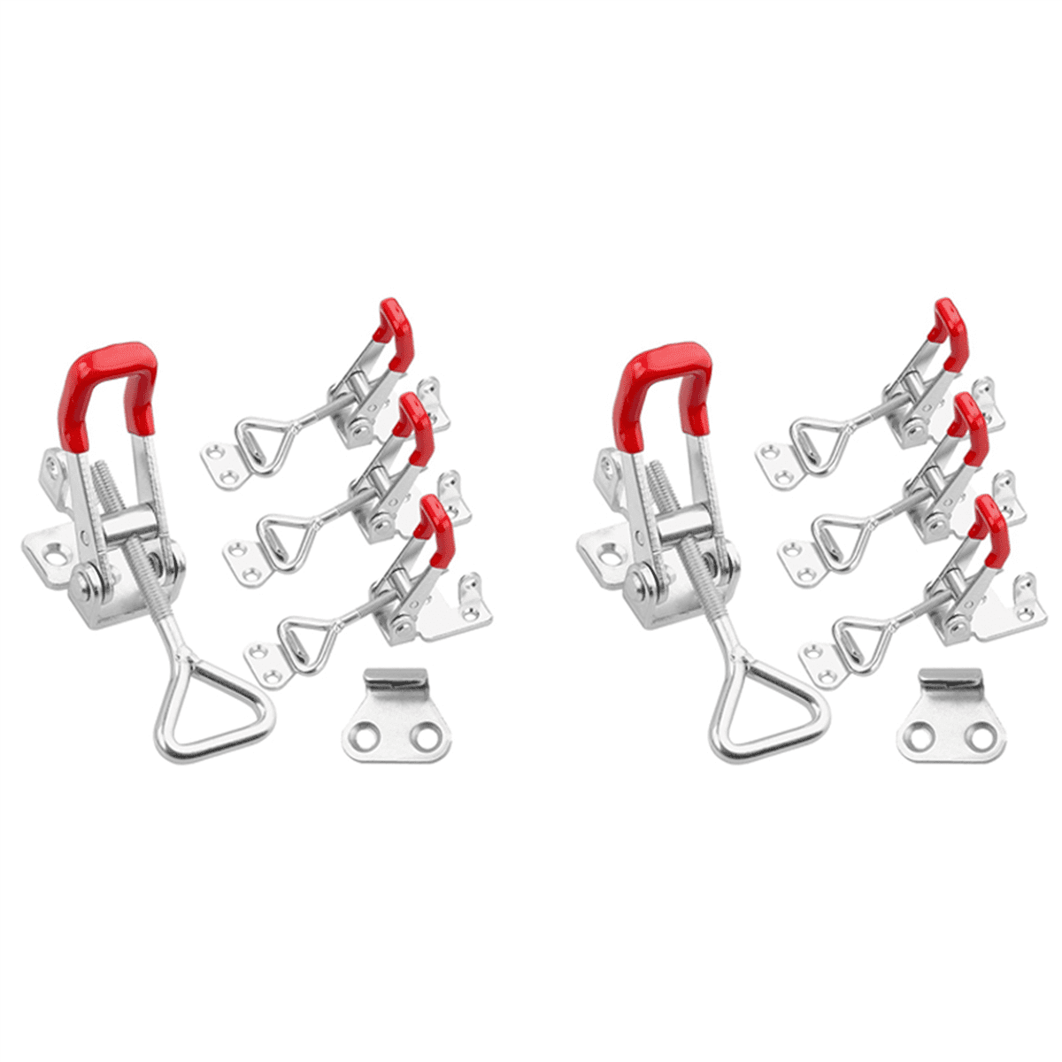 8Pcs 4002 Adjustable Toggle Clamp 550 Lbs Holding Capacity Toggle Latch Hasp Clamp Lockable