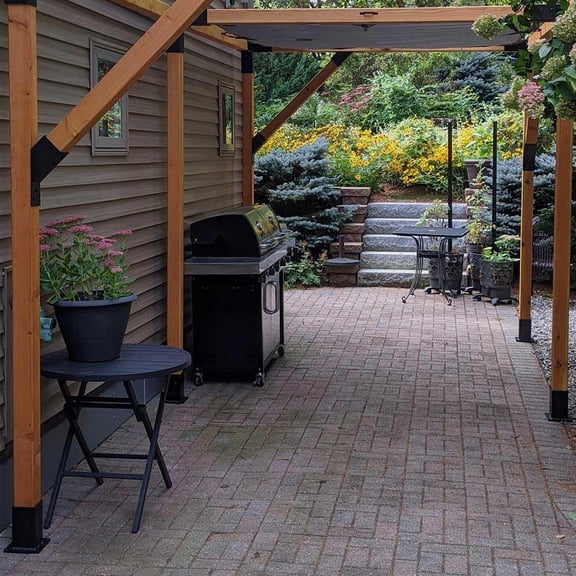 8Pcs 45 Degree Angle  for Pergola Kits - Heavy-Duty Metal Gazebo  & 2x4 Wood Connector, Universal  Pergola Bracket Kit with Lumber Compatibility