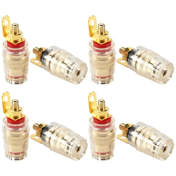 8Pcs 4mm Amplifier Speaker Terminal Binding Post Banana Plug Jackk1464