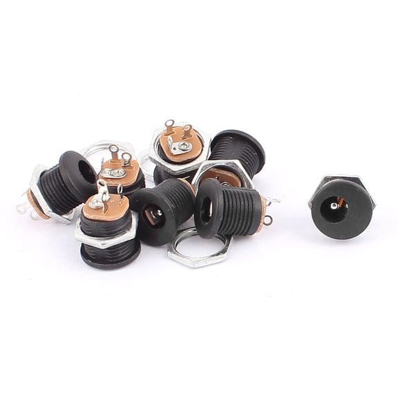 8Pcs 5.5mmx2.1mm DC Power Supply Jack Socket Outlet Female Panel Mount Connector