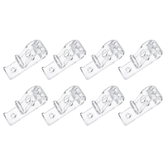 8Pcs 50x15mm Roller Shade Chain and Cord Hold Down, P Clip Fixation Hook, Clear