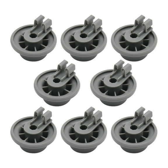 8Pcs 611475 Dishwasher Lower Dishrack Wheel - Gray, Replacement for Bosch, Replaces BSH-00611475, 1559847, AH3477735, AH8727387