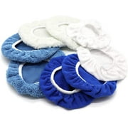 8Pcs 7 to 8 Inches Car Polisher Bonnets Polishing Pad Buffer Waxing Wash Wool - 2 Pcs for Each