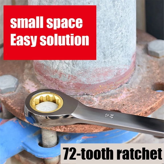 8Pcs 72-Teeth Ratchet Wrench Chrome Vanadium Steel 8-18Mm Automotive Repair Tool Fangkenuo