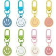 thumbnail image 1 of 8Pcs 8 Colors Smile Key Chain Mini Emoticon Keychain Happy Face Keychain Cute Expression Keychain Enamel Smiling Face Pendant Decorations for Purse Handbag Bag Backpack Charm Accessories, 1 of 6