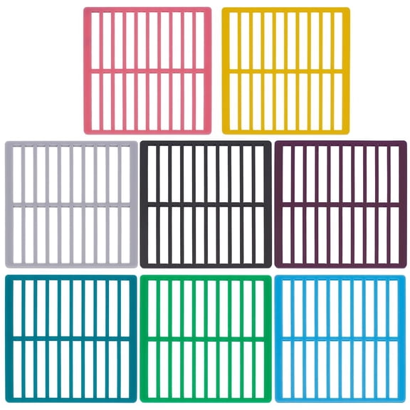 8Pcs 8 Colors Square Acrylic Template Ruler New Ruler Template Sampler for Diamond Picture Mixed Color 100x100x3mm 1pc/color Colorful