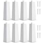 8Pcs 8 Inch Home Aluminum Outside White Siding Corners Covers Trim with 8 Nails