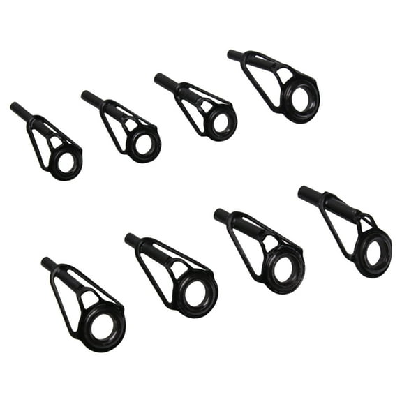 8Pcs 8 Size 6mm 8mm Outer Diameter Replacement Fishing Rod Eye Replacements
