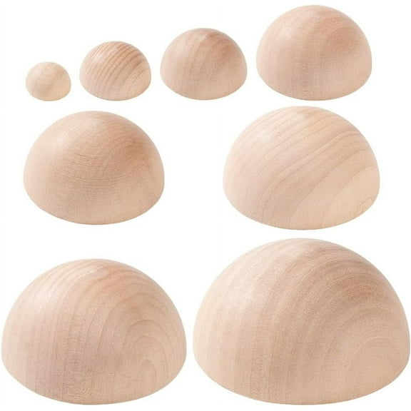 8Pcs 8 Sizes Half Round Pottery Tools Set, Wooden Ceramic Top Tool Clay Tools Pottery Plate Press Tool for Making Pottery Bowls and Plates