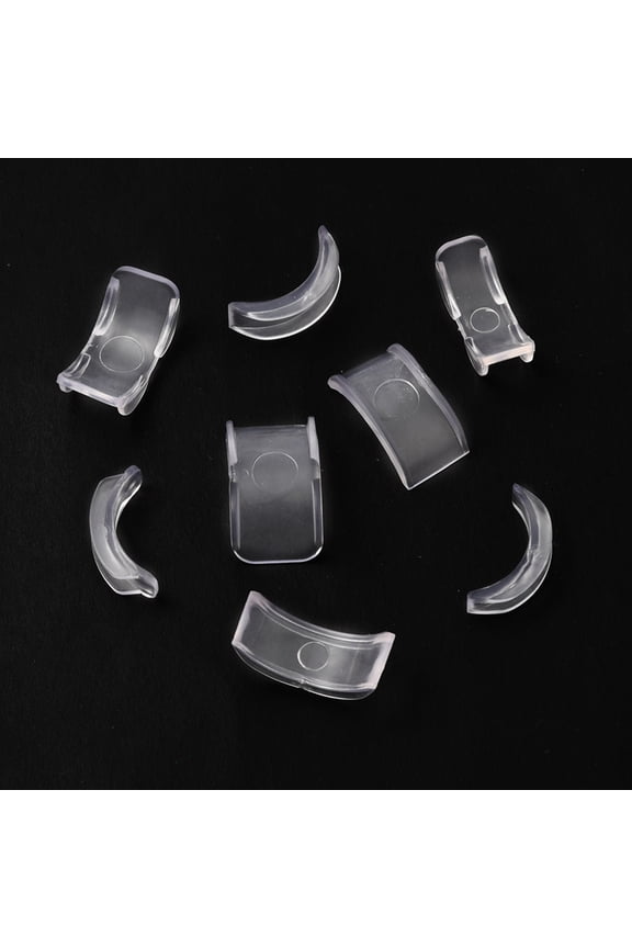 8Pcs 8 Sizes Plastic Invisible Ring Size Adjuster Clear 1.8~2x0.4~1.2x0.3~0.4cm