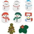 thumbnail image 1 of 8Pcs 8Styles Christmas Theme Silicone Beads Snowman Christmas Tree Holly Leaves Silicone Beads, 1 of 6