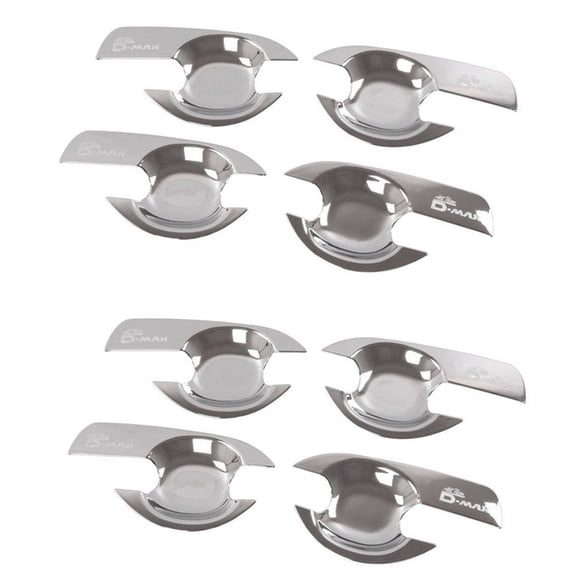 8Pcs ABS Chrome Car Door Handle Bowl Cover Door Handle Bowl Trim for D-MAX 2012-2018 2015 DMAX Accessories
