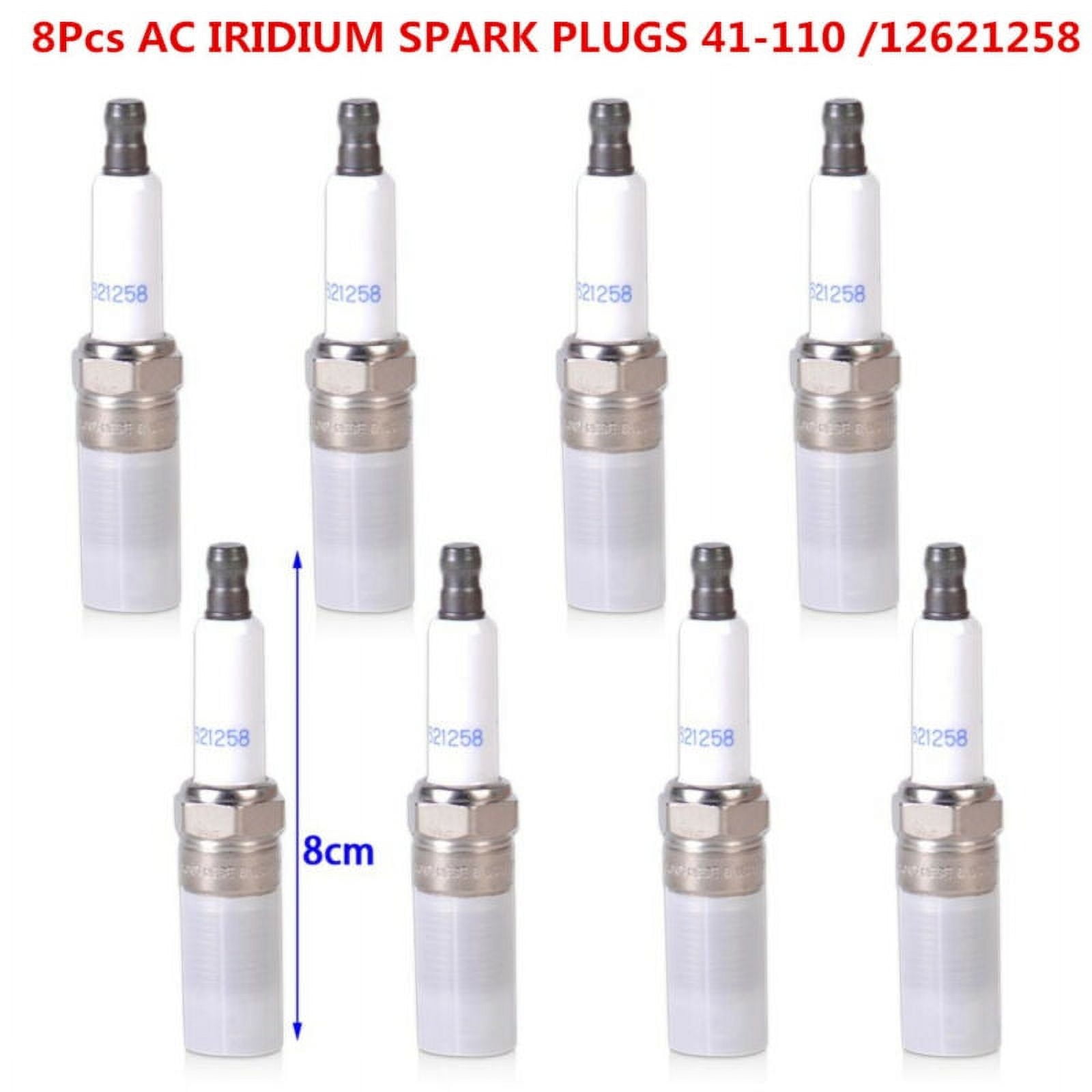 8Pcs AC IRIDIUM SPARK PLUGS 41-110 /12621258 For CHEVROLET BUICK