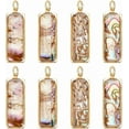 thumbnail image 1 of 8Pcs Abalone Shell Charms Paua Shell Pendant Rectangle Charms Natural Pearl Pendants Pearl Loose Beads Charm for Jewelry Making Necklace Bracelet DIY Gold, 1 of 9